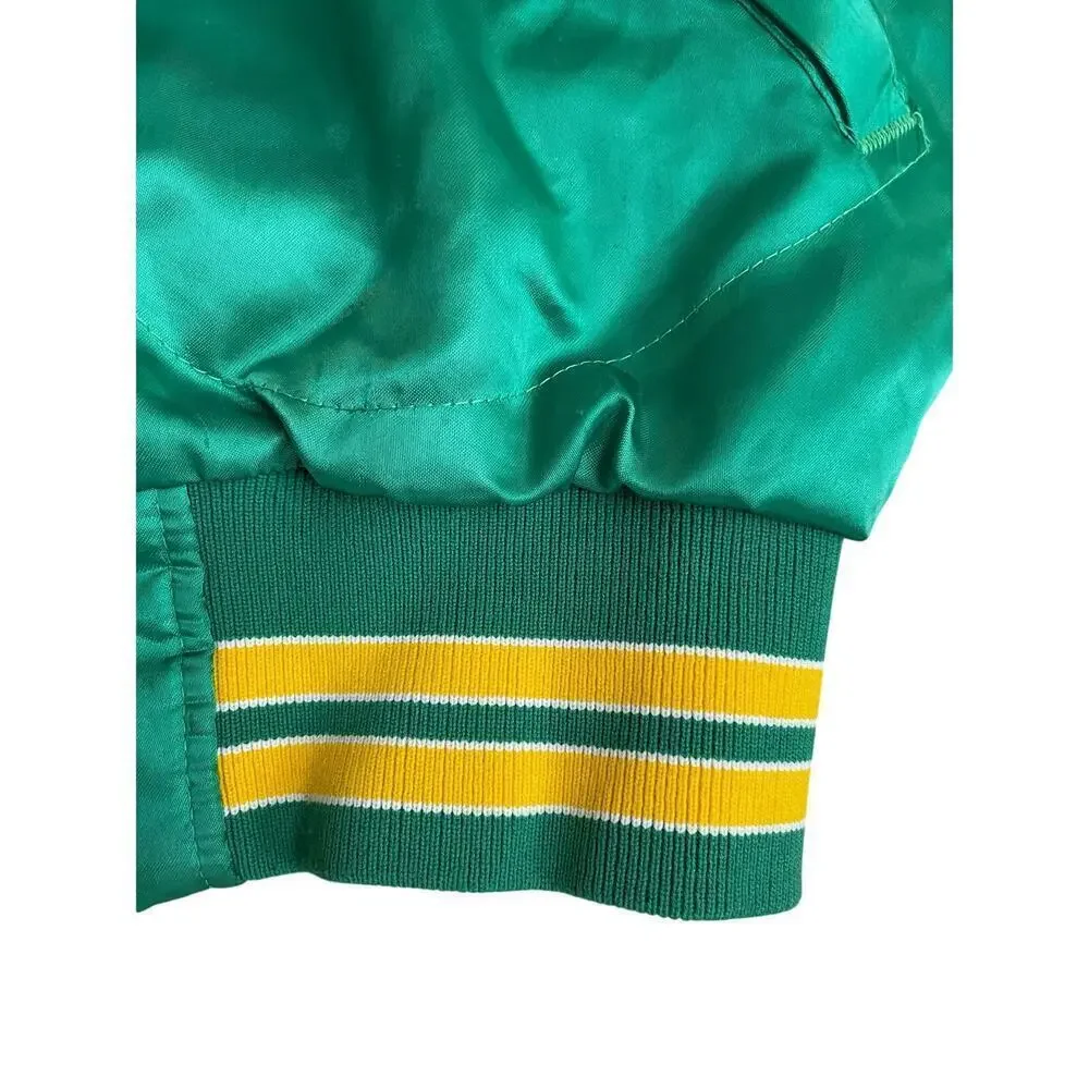 Rare Vintage Satin Varsity Oregon Marching Band Full Snap Jacket Made USA Sz M